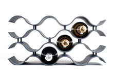 Load image into Gallery viewer, Gray WAVE Wine Rack, Stackable Countertop Wine Bottle Stand - bariboo