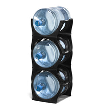 Load image into Gallery viewer, ECO pack BLACK Water Bottle Rack for 12 bottles, 3 &amp; 5 gallon jugs storage - bariboo
