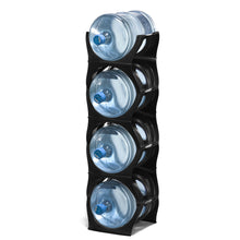 Load image into Gallery viewer, BLACK Water Bottle Rack for 4 bottles, 3 &amp; 5 gallon jugs storage - bariboo