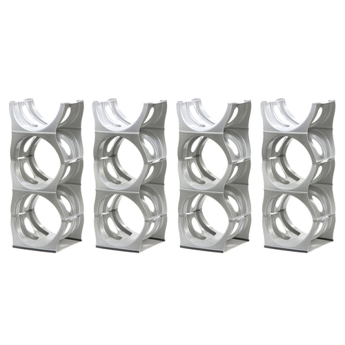 ECO pack SILVER Water Bottle Rack for 12 bottles, 3 & 5 gallon jugs storage - bariboo
