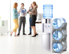 Load image into Gallery viewer, ECO pack SILVER Water Bottle Rack for 12 bottles, 3 &amp; 5 gallon jugs storage - bariboo