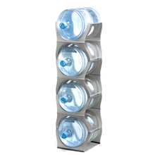 Load image into Gallery viewer, SILVER Water Bottle Rack for 4 bottles, 3 &amp; 5 gallon jugs storage - bariboo